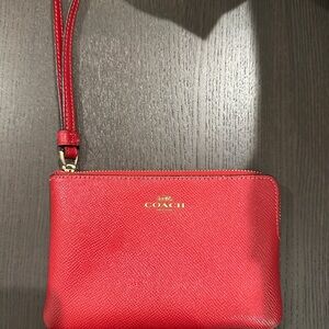 Coach Scarlet Red Wristlet